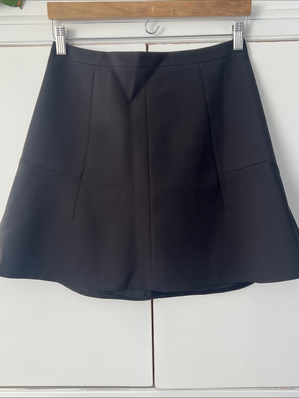 JCrew- Classic Black A-Line Mini Skirt